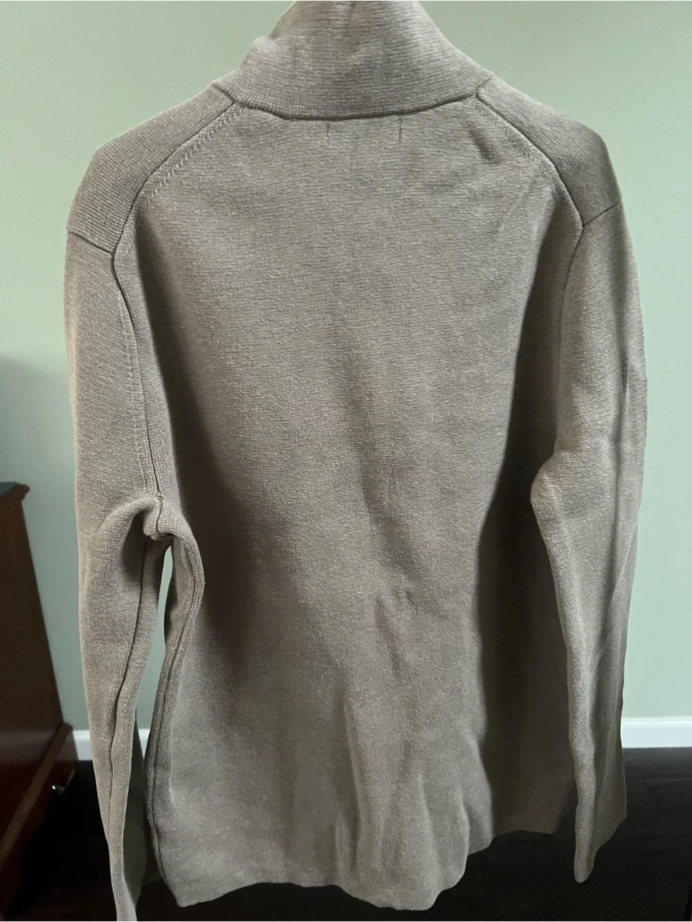 Quarter-Zip Pocket Sweater - Taupe
